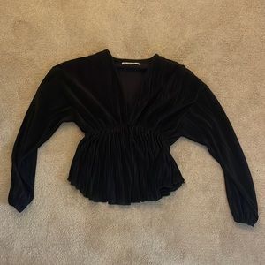 Abercrombie and Fitch crinkle v neck top